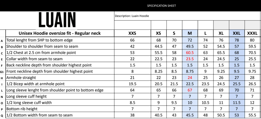 Luchán - 100% Cotton Hoodie Blue