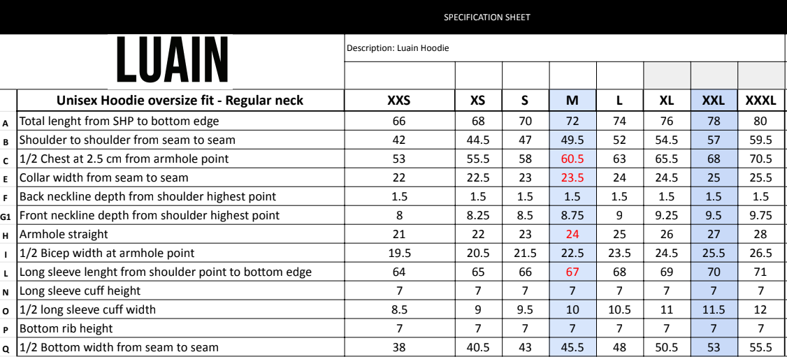 Luchán - 100% Cotton Hoodie Blue