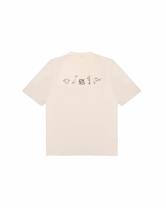 Tonnta - 100% Cotton Oversize T-Shirt Cream (LUAIN Front)
