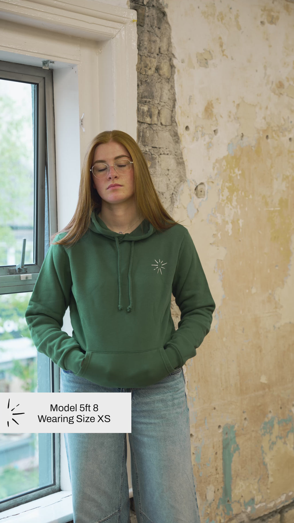 Luchán - 100% Cotton Hoodie Green