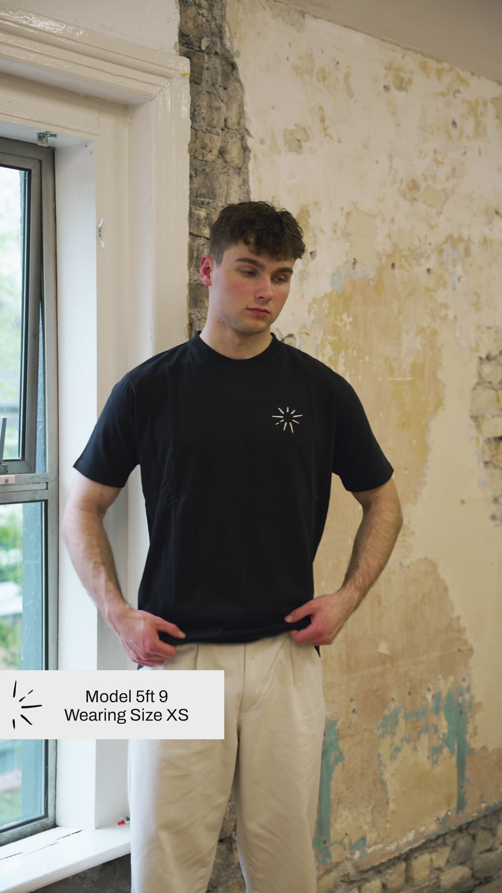 Tonnta - 100% Cotton Oversize T-Shirt Black