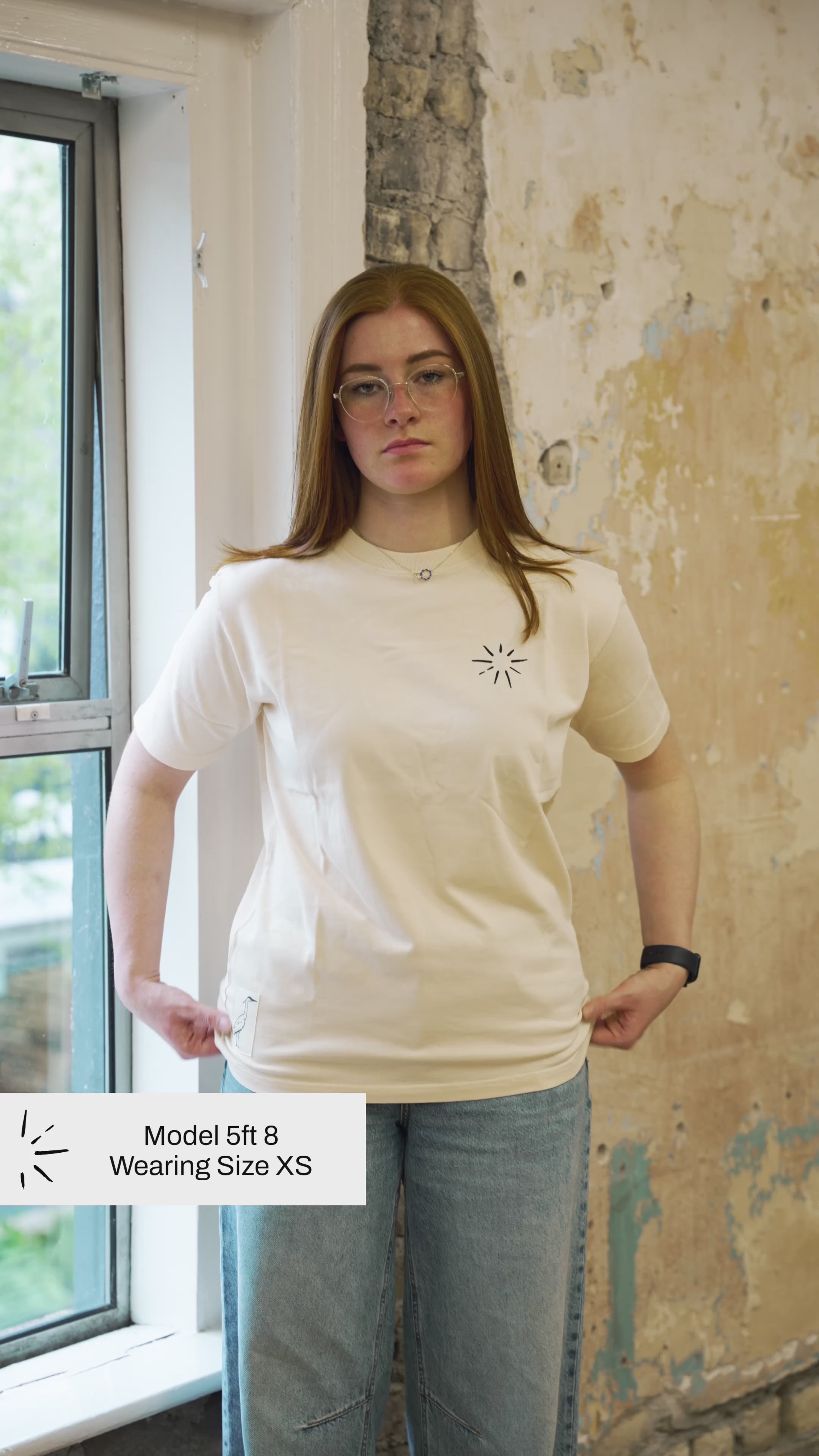 Tonnta - 100% Cotton Oversize T-Shirt Cream